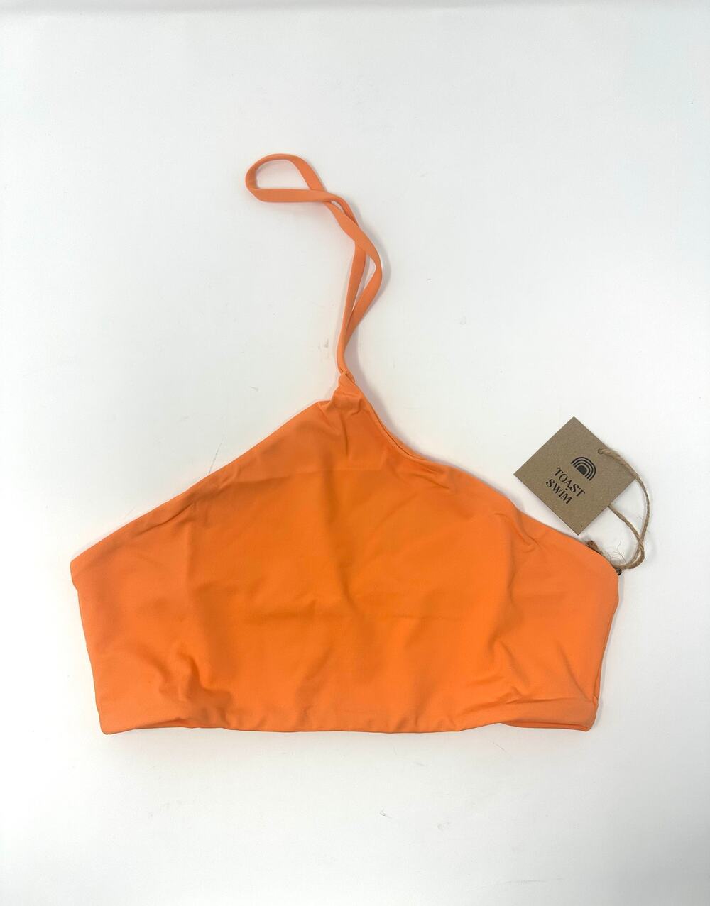 Free People x Toast NEW Signature Apex Swim Bikini Top Nectarine size Medium